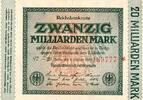 Allemagne DEUTSCHLAND - PICK 118 a - 20 MILLIARDEN MARK - 01/10/1923 20 Milliarden Mark 1923 VZ