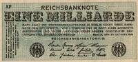 Allemagne 1 Milliarde Mark DEUTSCHLAND - PICK 122 - 1 MILLIARDEN MARK - 20/10/1923 VZ
