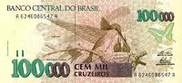Brésil 100.000 Cruzeiros BRASILIEN – PICK 235 c - 100 000 CRUZEIROS - NON DATÉ (1993) - SIGN 31 -