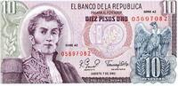 Colombie 10 Pesos KOLOMBIEN - PICK 407 h - 10 PESOS ORO - 07.08.1980 -