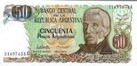 Argentine 50 Pesos ARGENTINIEN - PICK 314 a - 50 PESOS ARGENTINOS (1983-85 ) -