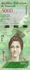 Venezuela 5.000 Bolivares VENEZUELA – PICK 97 b – 5000 BOLIVARES – 23.03.2017 – Luisa Cáceres de Arismendi – Schildkröten -