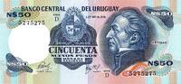 Uruguay 50 Nuevos Pesos URUGUAY - PICK 61 c – 50 NUEVOS PESOS – UNDATE (1981) – SERIE D -