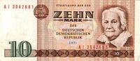 Allemagne 10 Mark DEUTSCHLAND - DEMOKRATISCHE REPUBLIK - PICK 28 b - 10 MARK - 1971 -