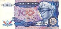 Zaire 100 Zaires ZAIRE - PICK 33 a - 100 ZAIRES - 14/10/1988 -