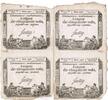 France 50 Sols Blatt mit 4 Assignaten von 50 Sols – 23.05.1793 – Nationalgüter – Serie 243 i -
