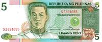 Philippines 5 Piso PHILIPPINEN - PICK 168 e - 5 PISO - UNDATIERT (1985-94) - ZEICHEN 13 -