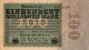 Allemagne 100 Millionen mark DEUTCHLAND - PICK 107 a - 100 MILLIONEN MARK - 22/08/1923 -