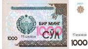 Ouzbékistan 1 000 Sum USBEKISTAN - PICK 82 - 1 000 SUM - 2001 -