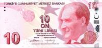 Turquie 10 Lira TÜRKEI - PICK 223 b - 10 LIRA - undatiert (2009) -