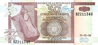 Burundi 50 Francs BURUNDI - PICK 36 a - 50 FRANCS - 19/05/1994 -