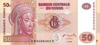 Congo 50 Francs KONGO - DEMOKRATISCHE REPUBLIK - PICK 97 A - 50 FRANCS - 31/07/2007 -
