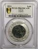 Lettonie 1 Lats LETTLAND - KM 126 - 1 LATS 2011 - IN STEIN (granit) UND SILBER - PCGS PR69DCAM -