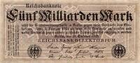 5 Milliarden mark 1923 Allemagne DEUTSCHLAND - PICK 123 a - 5 MILLIARDEN MARK - 20/10/1923 SS
