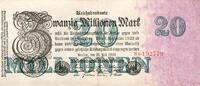 Allemagne 20 Millionen Mark DEUTSCHLAND - PICK 97 a - 20 MILLIONEN MARK - 25/07/1923 -