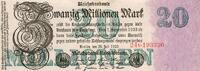 Allemagne 20 Millionen Mark DEUTSCHLAND - PICK 97 b - 20 MILLIONEN MARK - 25/07/1923 -