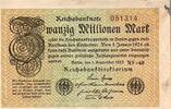 Allemagne 20 Millionen Mark DEUTSCHLAND - PICK 108 - 20 MILLIONEN MARK - 01/09/1923 -