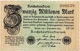 Allemagne 20 Millionen Mark DEUTSCHLAND - PICK 108 - 20 MILLIONEN MARK - 01/09/1923 -
