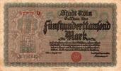 Allemagne 500.000 Mark DEUTSCHLAND - NOTGELD - STADT KÖLN - 500.000 MARK - 01/08/1923- SERIE D -