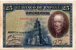 Espagne 25 Pesetas SPANIEN – PICK 74 b – 25 PESETAS – 15.08.1928 – Calderon de la Barca – SERIE C -