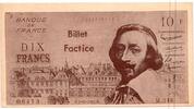 France 10 Francs FRANKREICH - DUMMY-TICKET - 10 FRANCS RICHELIEU - FÜR DIE SCHULE -