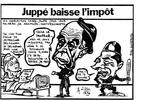 France Postkarte - Karikatur - Alain Juppé -