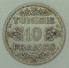 Tunisie 10 Francs Tunesien - 10 francs 1935 - Ahmad Pasha -