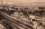France KOMITAT 68330 - HUNINGUE - DER BAHNHOF UND ALLGEMEINE ANSICHT -