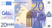 France 20 Euro Dummy-Banknote – Muster – 20 Euro – Banknotendesign – CELDA – IME 1997 – EZB 1998 -