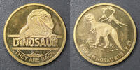 MEDAILLE - DINOSAURIER - Tyrannosaurus Rex - vergoldet -