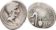 ROMAN REPUBLIC C. Caesar Octavianus, mint moving with Octavianus, 37 BC. Denarius  almost VF