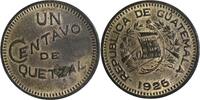 Guatemala Un centavo de Quetzal Guatemala - Un centavo Quetzal - 1925 - Rouge de frappe -
