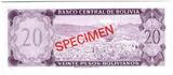 Bolivien 20 pesos bolivianos 1962 20 Boliviano Murillo - View of La Paz I / ST