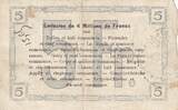Frankreich 24/10/1915 5 Francs Fourmies City - 1915 III / SS