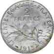 Frankreich  2 Francs Semeuse - 1915 - Silver II / VZ
