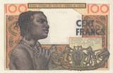 Staaten von Westafrika  100 Francs mask 1959 - Serial Z.278 II / VZ