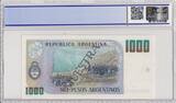Argentinien 1000 pesos argentinos 1000 Pesos , G San Martin - 1983 - Spécimen - PCGS 62 OPQ - P.317s I- / VZ+ / VZ-ST