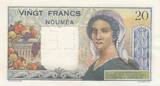Neukaledonien  20 Francs ND (1954) - Cancelled Annulé - Serial W.32 I / ST