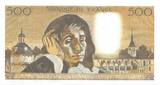 Frankreich 1969 500 Francs Pascal - St Jacques Tower - 02-01-1969 - Serial X.10 - XF+ II / VZ+