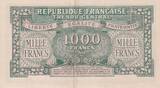Frankreich  1000 Francs - Marianne - 1945 - Letter D - Serial 11 H - AU - P.107x I- / VZ+ / VZ-ST