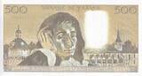 Frankreich 1989 500 Francs - Pascal - 02-02-1989 - Serial L.295 - P.156 II / VZ+