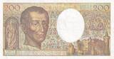 Frankreich  200 Francs - Montesquieu - 1992 - Serial D.101 - P.155 III / SS+
