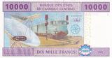 Staaten Zentralen Afrikas  10000 Francs - Woman- Train, plane - 2002 - P.210U I / ST