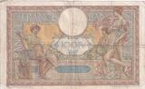 Frankreich 1912 100 Francs - Luc Olivier Merson - 01-07-1912 - Serial G.1522 - P.69 IV / S+