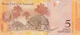 Venezuela 20/03/2007 5 Bolivares Negro Primero - Anteater - 2007 I / ST