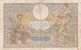Frankreich 1937 100 Francs Luc Olivier Merson - 30-09-1937 - Serial B.55593 IV / S+