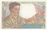 Frankreich 1943 5 Francs - Shepherd - 23-12-1943 - Serial P.116 I / ST