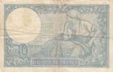Frankreich 1936 10 Francs Minerva - 17-12-1936 - Serial X.67750 III / SS