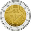 Andorra  2 Euros Commémo. 2016 BU hits - Radio and TV