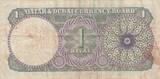 Katar und Dubai  1 Riyal - Dhow - palm - ND (1960) III / SS